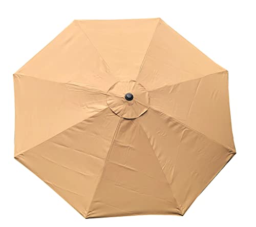 BELLRINO DECOR Replacement ** SAND **" STRONG & THICK" Umbrella Canopy for 10ft 8 Ribs SAND (Canopy Only)