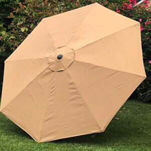 BELLRINO DECOR Replacement ** SAND **" STRONG & THICK" Umbrella Canopy for 10ft 8 Ribs SAND (Canopy Only)