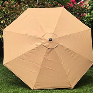 BELLRINO DECOR Replacement ** SAND **" STRONG & THICK" Umbrella Canopy for 10ft 8 Ribs SAND (Canopy Only)