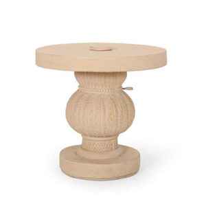 Christopher Knight Home Umbrella Side Table, Beige