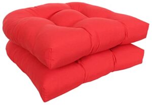rulu set of 2 19″x19″x4″ solid cherry outdoor/indoor wicker seat cushions