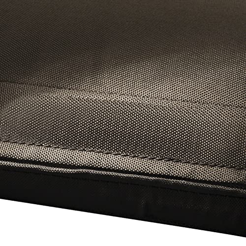 Classic Accessories Ravenna Water-Resistant 25 x 22 x 4 Inch Outdoor Back Cushion Slip Cover, Patio Furniture Cushion Cover, Dark Taupe