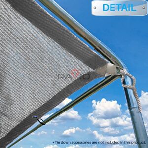 Patio Paradise 20' x 40' Straight Edge Sun Shade Sail, Light Gray Rectangle Outdoor Shade Cloth Pergola Cover UV Block Fabric - Custom 3 Year Warrenty