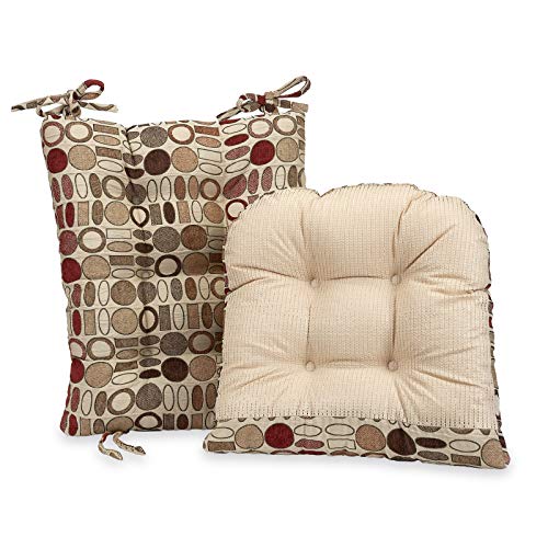 Klear Vu Non-Slip Omega Rocking Chair Cushions, Seat and SeatBack Pads, 2 Piece Set, Multi