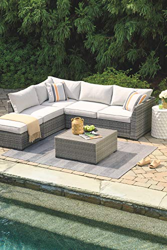 Signature Design by Ashley P301-070 Cherry Point Seating Set of 4 Conversational Set, Gray