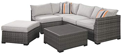 Signature Design by Ashley P301-070 Cherry Point Seating Set of 4 Conversational Set, Gray