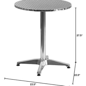 Flash Furniture 23.5'' Round Aluminum Indoor-Outdoor Table with Base