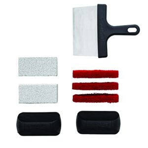 char-griller 8922 flat iron gas griddle cleaning kit barbecue tool set black