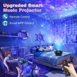 Aureday Star Projector, Galaxy Night Light Projector for Bedroom with APP/Remote Control, Starry Light Projector with Bluetooth Speaker for Baby Kids Adults Gaming Room/Decoration/Birthday/Party