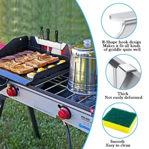 AUAUY 2 Pack Stainless Steel Griddle Spatula Stand, Grill Barbecue Tool Rack Hold Rack Griddle Accessories Holder for Blackstone, Camp Chef, Royal Gourmet, Outdoor Camping Picnic BBQ Essentials