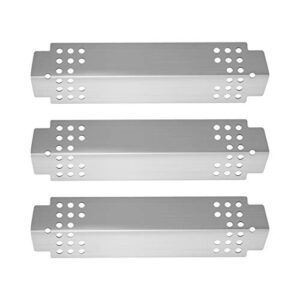 damile 15 1/16” stainless steel grill heat plates shield burner cover flame tamer bbq grill replacement parts for charbroil 463722313, 463722314, 463722315, 463742111, 463722311, 463750914, 463770915