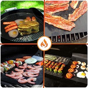 QH7 Grill Mat ，Oven Liner Non-Stick Reusable Barbecue BBQ Mat, Easy to Clean, Grill Mats For Outdoor Grill,70"x16" Cut to Any Size, for Gas Grill, Charcoal, Electric Grill, Heat Resistant