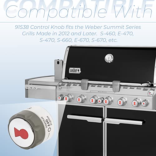 ArrogantF 91538 Lighted Control Knobs Replacements for Weber Some Summit 400/600 Grills E-470, E-670, S-460, S-470, S-660, S-670
