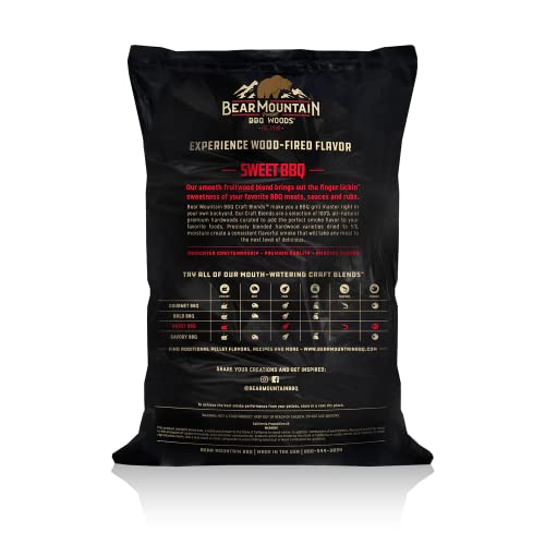 BEAR MOUNTAIN Premium BBQ WOODS Craft Blend Sweet BBQ, 20 Pound Bag