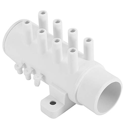 Yosoo Plumbing Manifold Water Separator, Spa Hot Spring Tub PVC Water Pipe 8 Port Plumbing Manifold for Bathtub