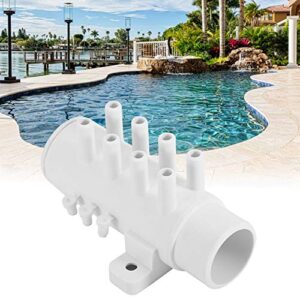 Yosoo Plumbing Manifold Water Separator, Spa Hot Spring Tub PVC Water Pipe 8 Port Plumbing Manifold for Bathtub