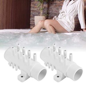 Yosoo Plumbing Manifold Water Separator, Spa Hot Spring Tub PVC Water Pipe 8 Port Plumbing Manifold for Bathtub