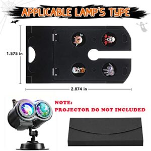 Xhaus 8 Pcs Replacement Theme Slides for Halloween Christmas Projector Lights, Not Include Projector