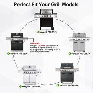 Grill Replacement Parts for Nexgrill 720-0896B 720-0896C 720-0882A 720-0896 720-0925 720-0896E, Burner Tubes, Heat Plate Shields, Carryover Tubes, Ignitors for Nexgrill 720-0925P Replacement Parts.