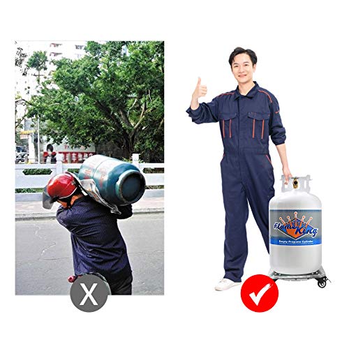 XIEEIX Movable Propane Cylinder Base, Fixed Propane Tank Tray with Brake Wheel, 5-30ib Gas Cylinder Fixed Shelf, Used for Gas Cylinder Consignment and Fixed Storage