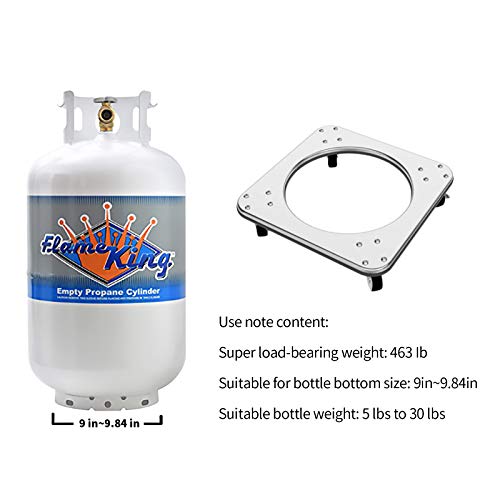 XIEEIX Movable Propane Cylinder Base, Fixed Propane Tank Tray with Brake Wheel, 5-30ib Gas Cylinder Fixed Shelf, Used for Gas Cylinder Consignment and Fixed Storage