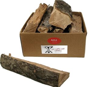 jax smok’in tinder usa premium cooking wood logs, kiln dried firewood, 12 inch logs split to just the right size – smoker/grill combo for bbq cooking, 1/2 cu. ft. in 12″ x 12″ x 6″ box (apple)