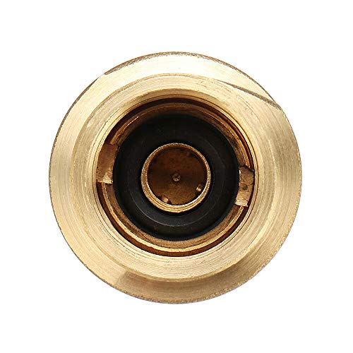 JINYI QCC1 Nut Propane Gas Fitting Hose Adapter with 1/4" Male Pipe Thread Propane Quick Connect Fittings Solid Brass Propane Adapter