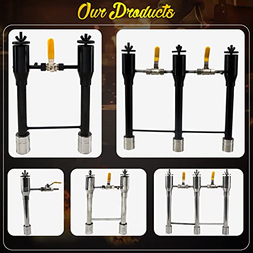 SIMOND STORE MS Single Burner Kit for Blacksmithing Propane Forge Furnace Kiln Raku Pottery Furnace (with Valve Hose Regulator)