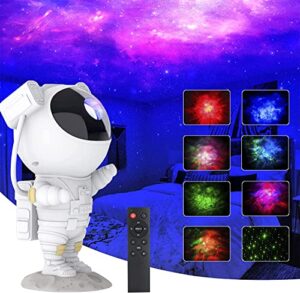 star projector galaxy night light, tiktok astronaut space projector, starry nebula ceiling led lamp with timer and remote, kids room decor aesthetic, gifts for christmas, birthdays, valentine’s day