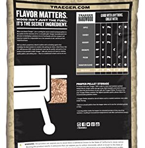 Traeger Grills BBQ Select 100% All-Natural Wood Pellets for Smokers and Pellet Grills, BBQ, Bake, Roast, and Grill, 30 lb. Bag