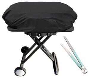 zbxfcsh heavy duty grill cover fits for coleman roadtrip lx/lxx/ lxe/285 and smoke hollow 205 grills, all weather