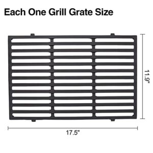 Grill Grate Replacement for 7638 Weber Spirit, Weber Spirit 300, Spirit II 300, Spirit E/S 310 320, Spirit 700, Genesis 1000-3500, Genesis Silver Gold Platinum B/C Gas Grills 17.5 x 11.9 Inch(2 Pack)