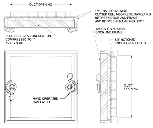 Acudor CD-5080 Duct Access Door 12 x 12