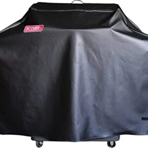 52" Heavy Duty Waterproof Gas Grill Cover fits Weber Char-Broil Coleman Gas Grill (52"x22"x40", Black)