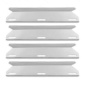 shinestar 4-pack stainless steel grill heat plate replacement parts for charmglow 720-0304, nexgrill 720-0304, permasteel pg-50400-s and other gas grill models, 17 5/16