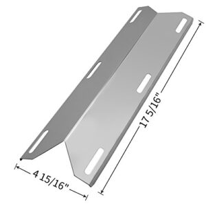 SHINESTAR 4-Pack Stainless Steel Grill Heat Plate Replacement Parts for Charmglow 720-0304, Nexgrill 720-0304, Permasteel PG-50400-S and Other Gas Grill Models, 17 5/16