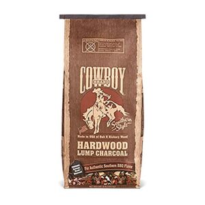 cowboy 13518 southern style hardwood lump charcoal, 18 lb