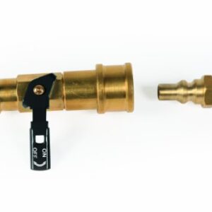 Camco Propane Quick Connect Kit - Valve & Full Flow Plug, Additional Safety Shut- Off- For Use with Low-Pressure Propane Systems, Easy Install (59853)