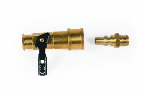 Camco Propane Quick Connect Kit - Valve & Full Flow Plug, Additional Safety Shut- Off- For Use with Low-Pressure Propane Systems, Easy Install (59853)