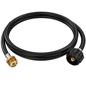 propane tank hose, replacement [ 1ib to 20ib ] qcc1 / type1 grill connectors hoses converter for weber q gas grill for 1 ib bulk portable appliance to 20 lb propane tank