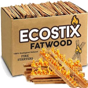 easygoproducts egp-stix-007 eco-stix fatwood fire starter kindling firewood sticks – bulk packaged firestarters – 100% all natural resin ocote 5lb, 5 lbs