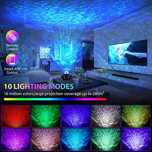 YETHKE Star Projector Galaxy Night Light Projector for Kids Adults, with WiFi Smart App Control and Bluetooth Music Speaker, Remote Control, Galaxy Projector for Bedroom/Decoration/Birthday/Party