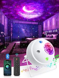 one fire galaxy projector starlight projector moon projector, 48 light modes+rotating star projector galaxy light projector for bedroom, bluetooth starry night light projector,charisma gifts for kids