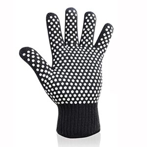 bbq grill glove, pot holder oven mitts (1pcs) heat resistant cooking glove, fireproof resistant designed oven glove for welding, barbecue
