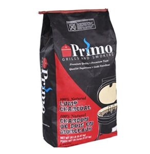 primo 608 natural lump charcoal, 20-pound bag