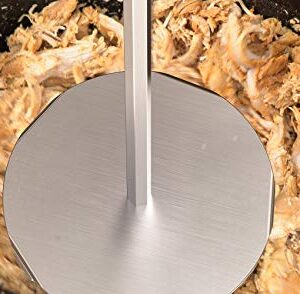 Onlyfire 4 Inch Stainless Steel Pork Puller Used with Standard Hand Drill for Beef, Chicken, Potato Masher and Tamale Meat