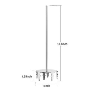 Onlyfire 4 Inch Stainless Steel Pork Puller Used with Standard Hand Drill for Beef, Chicken, Potato Masher and Tamale Meat