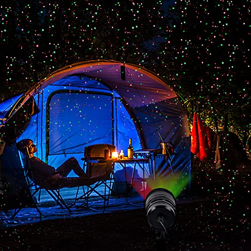 Christmas Projector Lights, Led Waterproof Christmas Laser Lights Landscape Spotlight Red and Green Star Show with Remote Decorative for Bedroom Outdoor Garden Patio Wall Holiday Party