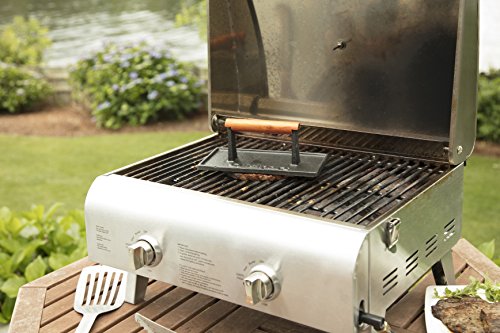 Cuisinart CGPR-221, Cast Iron Grill Press (Wood Handle) & CMD-108 Melting Dome, 9",Stainless steel