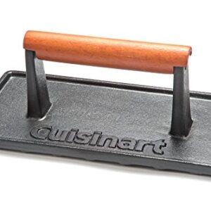 Cuisinart CGPR-221, Cast Iron Grill Press (Wood Handle) & CMD-108 Melting Dome, 9",Stainless steel